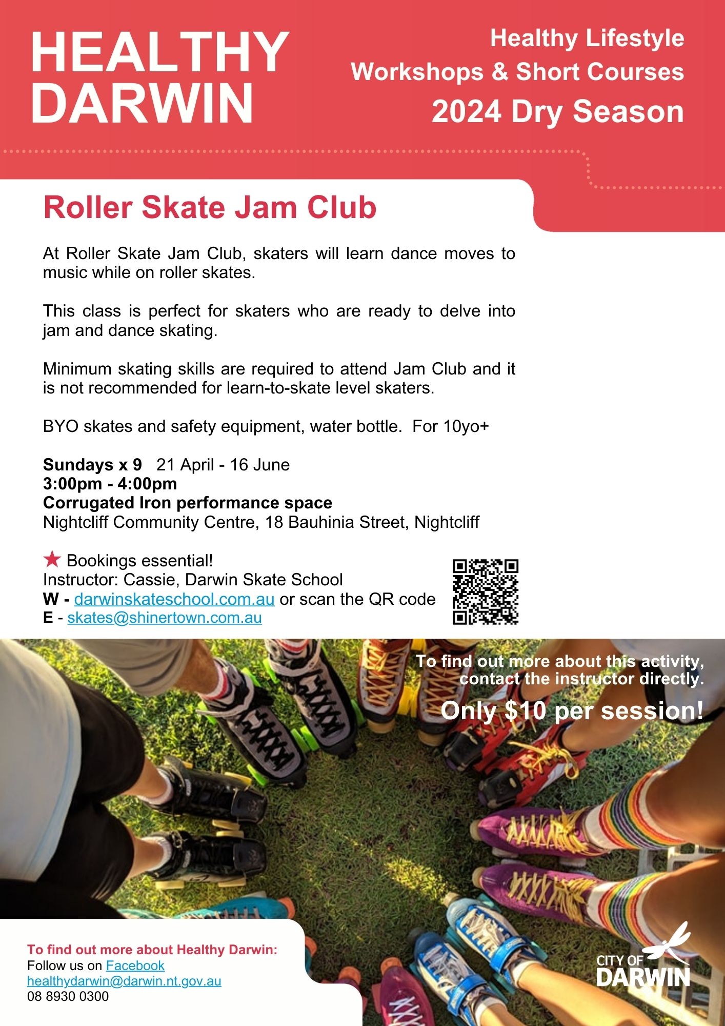 Roller Skate Jam Club Healthy Darwin 2024 Dry Season Short Course